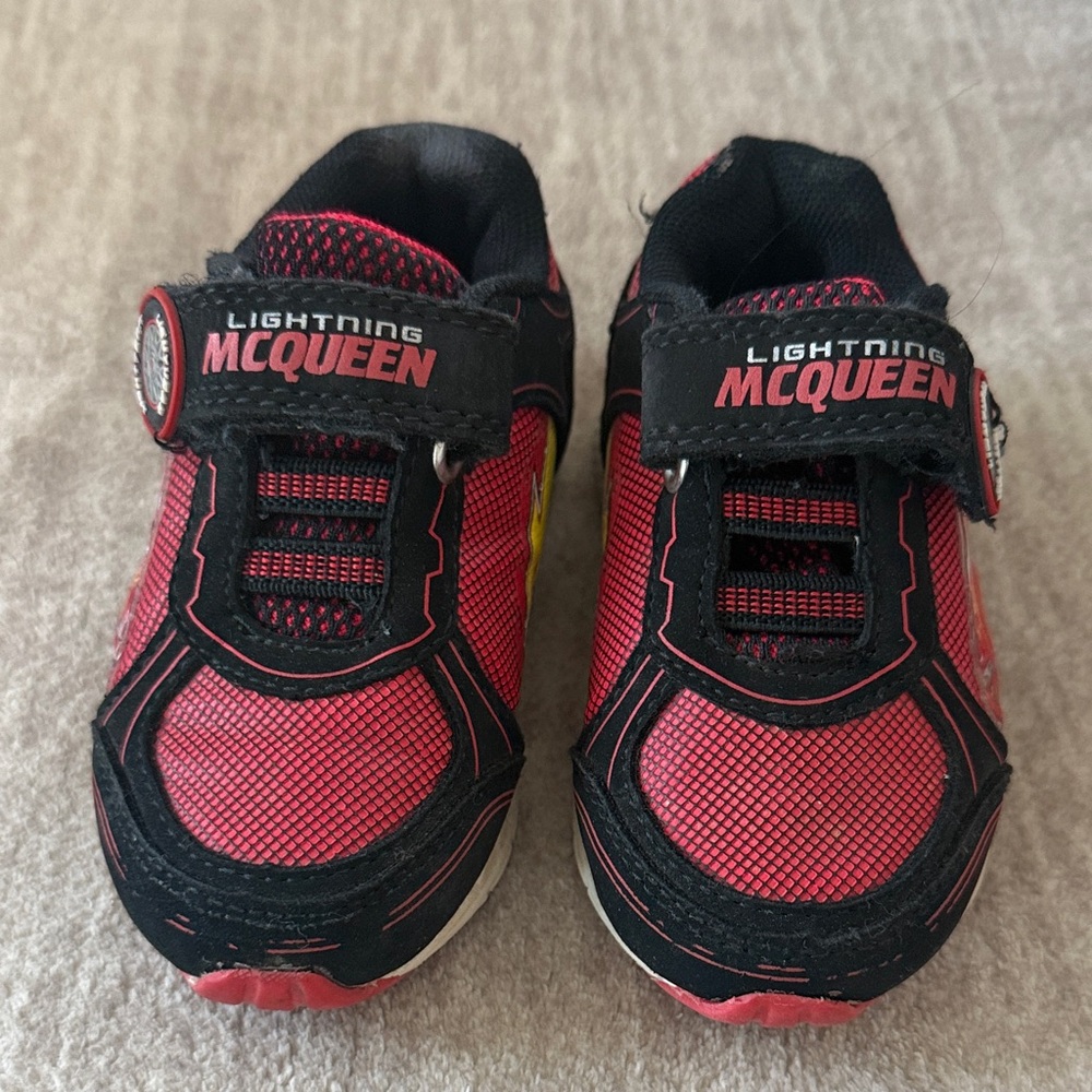 🍓5 for $15🍓 Disney Lightning McQueen Kids Sneakers - Red and Black
